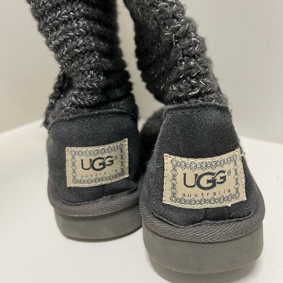 Ugg Classic Cardy Metallic Gray Sweater Tall Boots - Picture 4 of 8